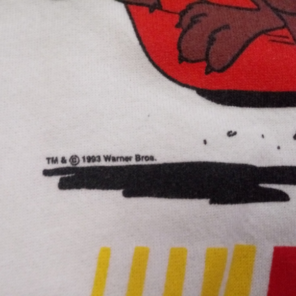 Vintage Looney Tunes NASCAR Sweatshirt RARE 1993 - Picture 4 of 8